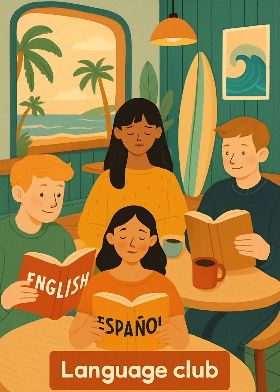 LANGUAGE CLUB 10 августа в 13:00 в Surf Coffee X Globe.